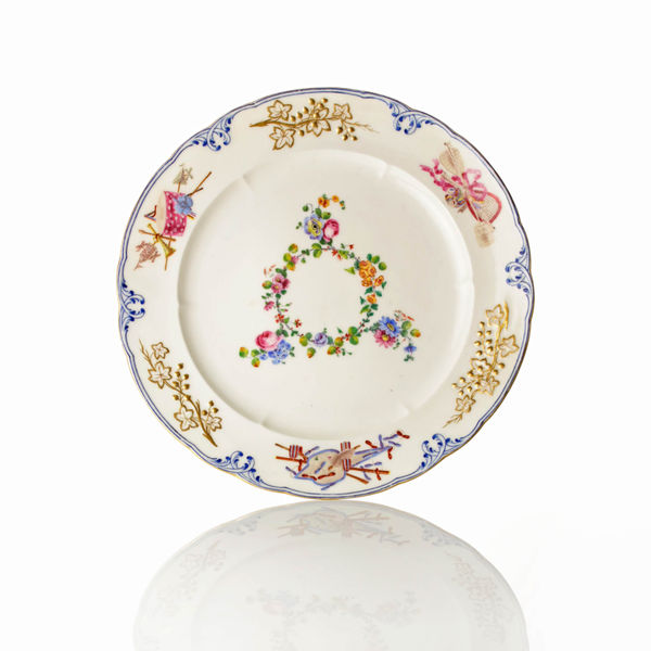 Sèvres Porcelain, A Sèvres Plate made for Louis XV, 1763