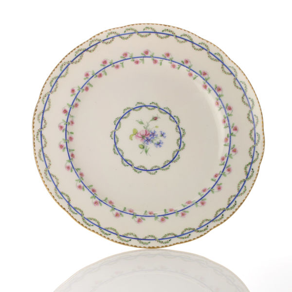 Sèvres Porcelain, A Soft-Paste Sèvres Porcelain Plate, 1782