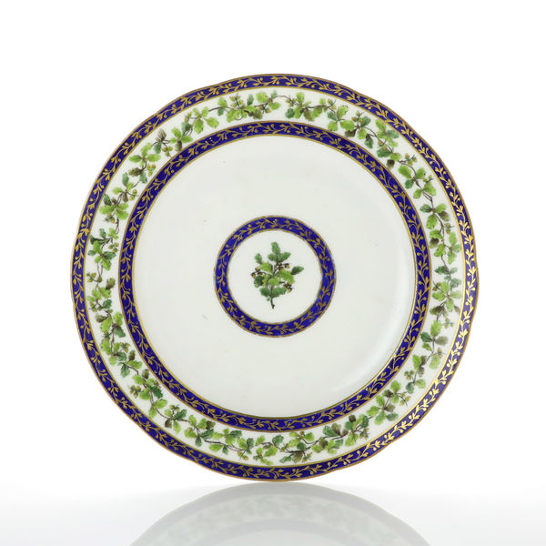 Sèvres Porcelain, A Soft-Pate Sèvres Porcelain Plate, 1791