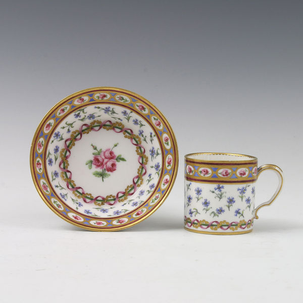 Sèvres Porcelain, A Sèvres Cup & Saucer, 1782