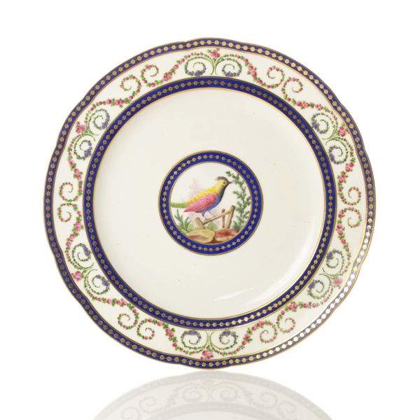 Sèvres Porcelain, A Sèvres Plate from the Vandernyver Service, 1792