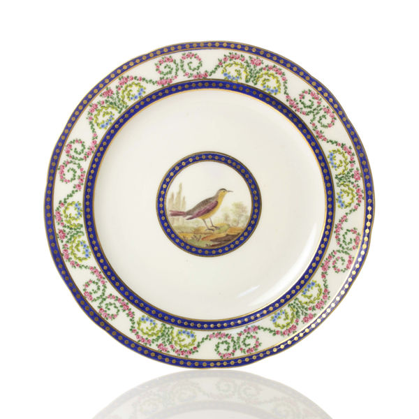 Sèvres Porcelain, A Sèvres Plate from the Vandernyver Service, 1792