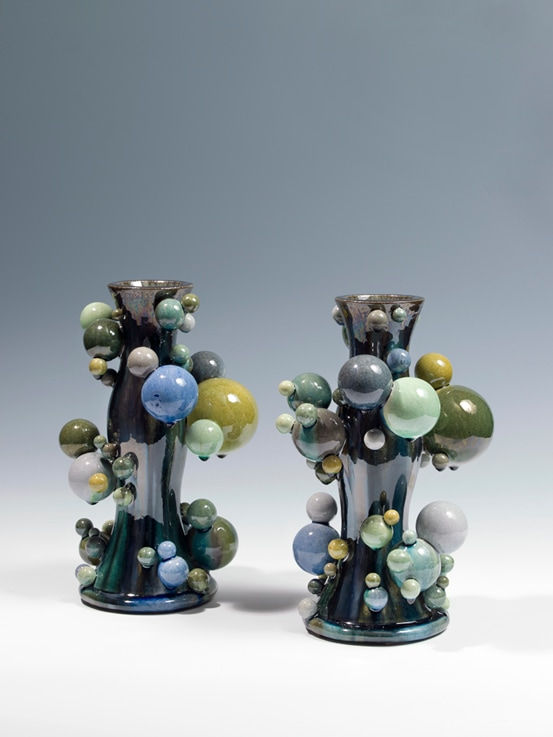 Kate Malone, Pair of Atomic Candlesticks, 2013