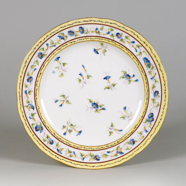 Sèvres Porcelain, A Pair of Sèvres Soft Paste Plates, 1787