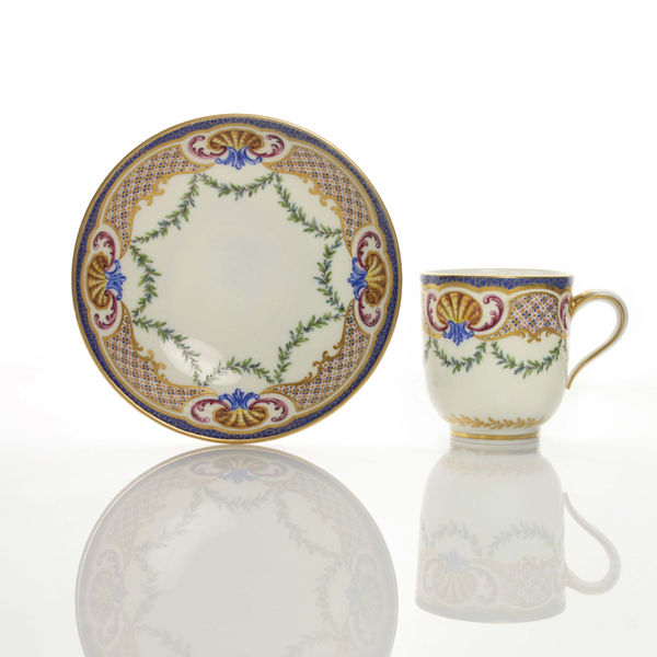Sèvres Porcelain, A Sèvres Cup & Saucer, 1772