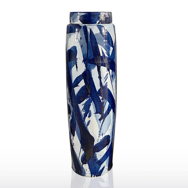 Felicity Aylieff, Commission for a Blue & White Lidded Jar, 2022