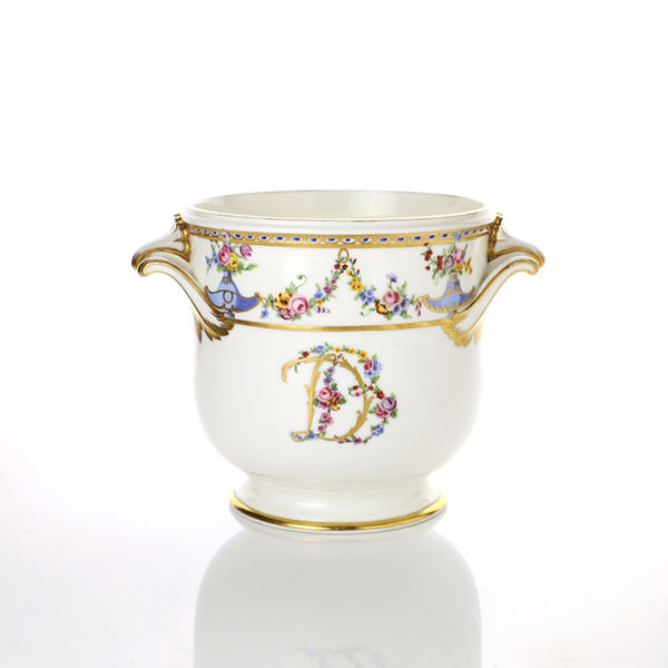 Sèvres Porcelain, A Soft-Paste Sèvres Porcelain Liqueur Decanter Cooler made for Madame du Barry, 1771