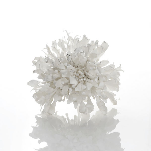 Junko Mori, Silver Organism, Sakura Twig Dew, 2024