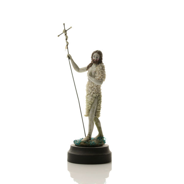Other Antiques, A French 18th Century Glass Figure of St. John the Baptist, circa 1750