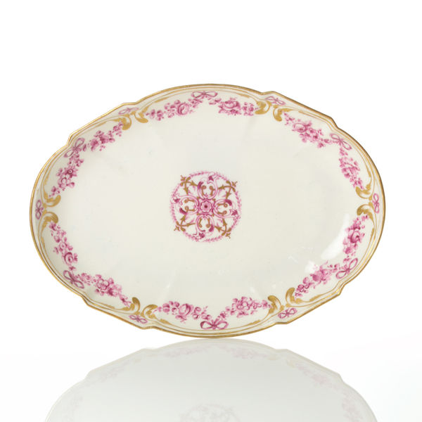 Sèvres Porcelain, A Royal Sèvres Oval Dish made for Louis XV, 1772