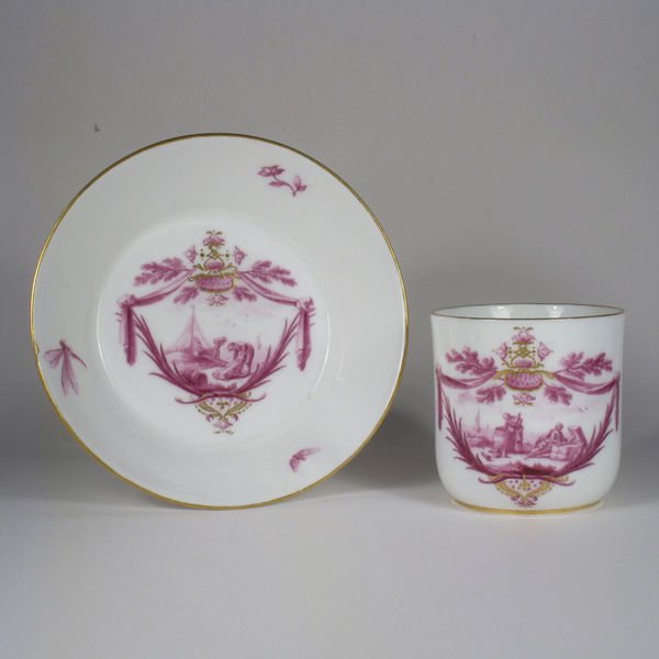 Sèvres Porcelain, A Vincennes Cup & Saucer, 1754-5