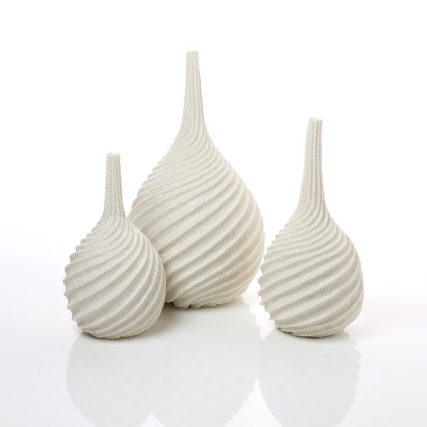 Andrew Wicks, Set of Three Round Twisted Vases, 2020