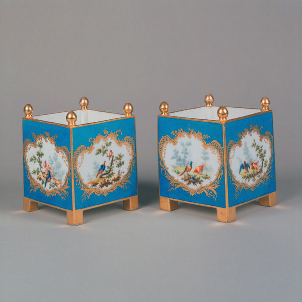 Sèvres Porcelain, Pair of Vincennes ‘Orange Tubs’, 1753-54