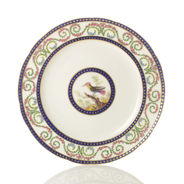 Sèvres Porcelain, A Sèvres Plate from the Vandernyver Service, 1792