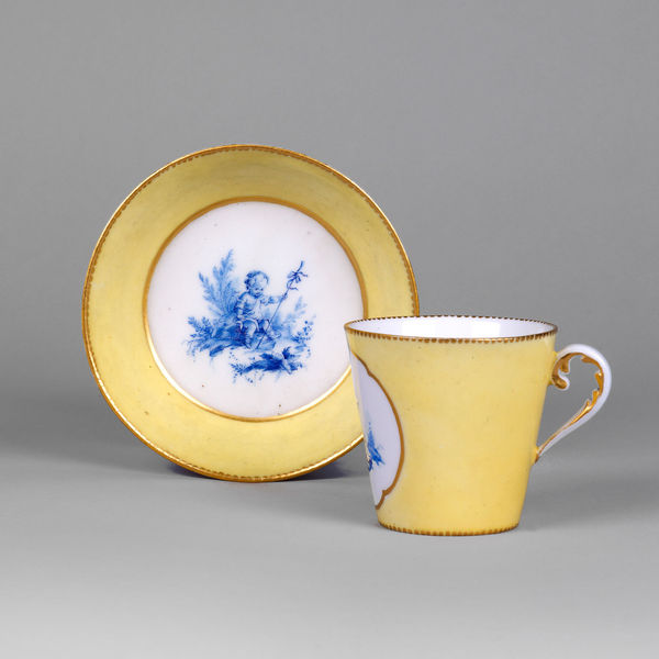 Sèvres Porcelain, A Very Rare Vincennes Porcelain Cup and Saucer, 1753
