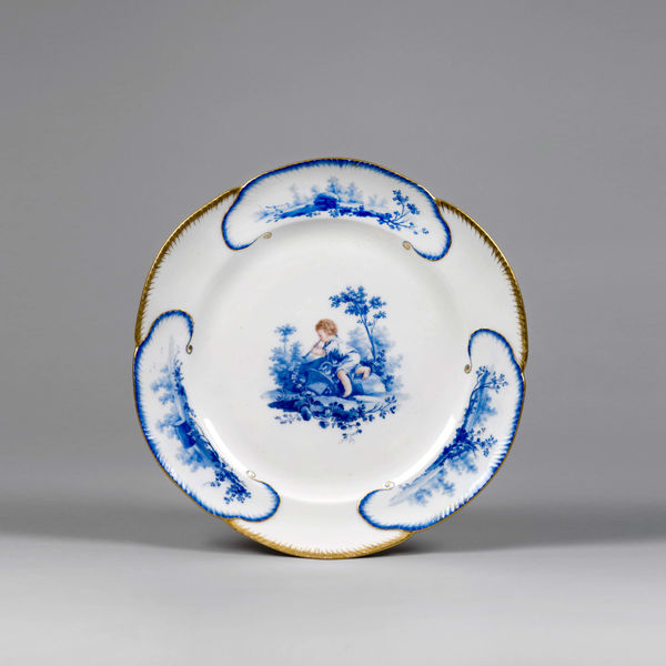Sèvres Porcelain, A Rare Plate Painted by Dodin, 1756-57