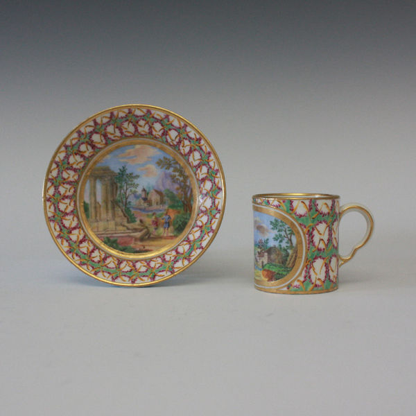 Sèvres Porcelain, A Sèvres Cup & Saucer, circa 1765-70