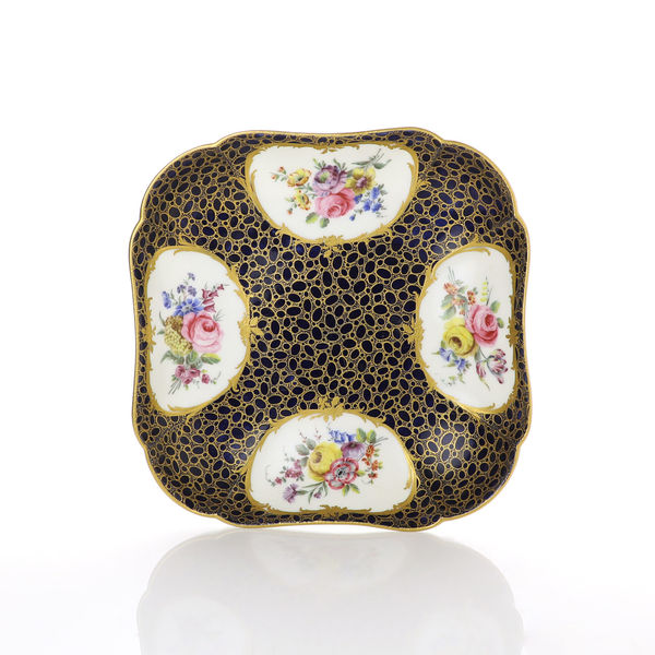 Sèvres Porcelain, A Sèvres Porcelain Square Dish, circa 1761-63