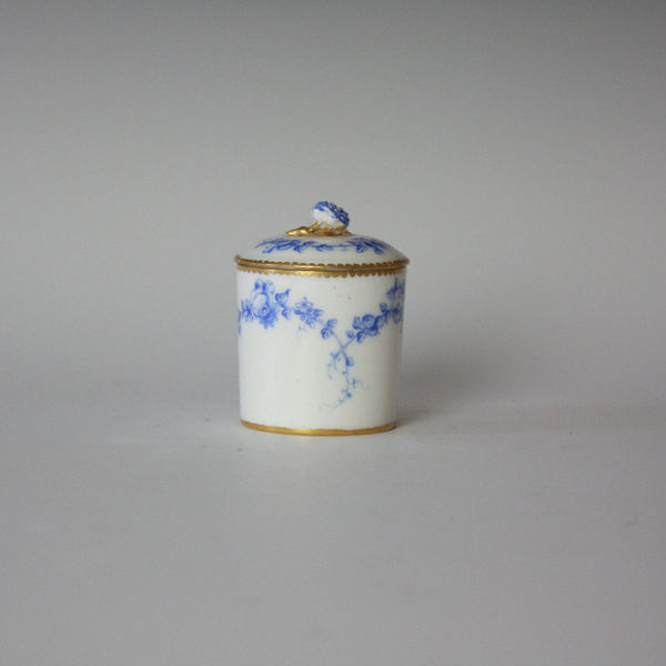 Sèvres Porcelain, A Sèvres Pommade Pot and Cover, 1758-59