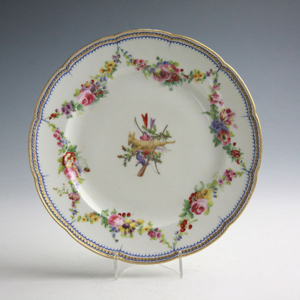 Sèvres Porcelain, A Sèvres Plate from the Leinster Service, 1774