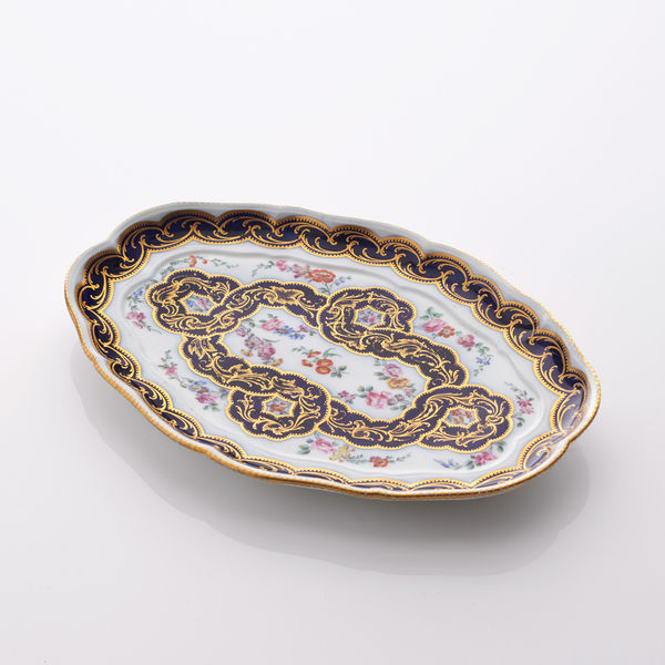 Sèvres Porcelain, A Soft-Paste Sèvres Porcelain Tray, 1758