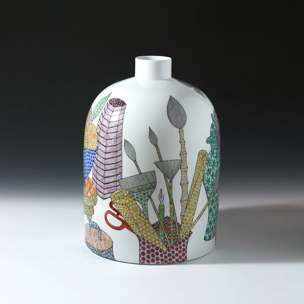 Felicity Aylieff, Still Life with Brushes and Green Jar, 2013