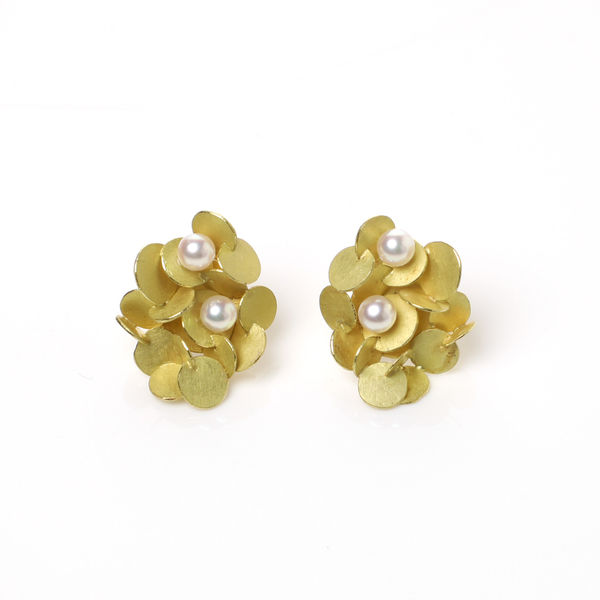 Kayo Saito, Commission Akoya Cosmos Earrings, 2022