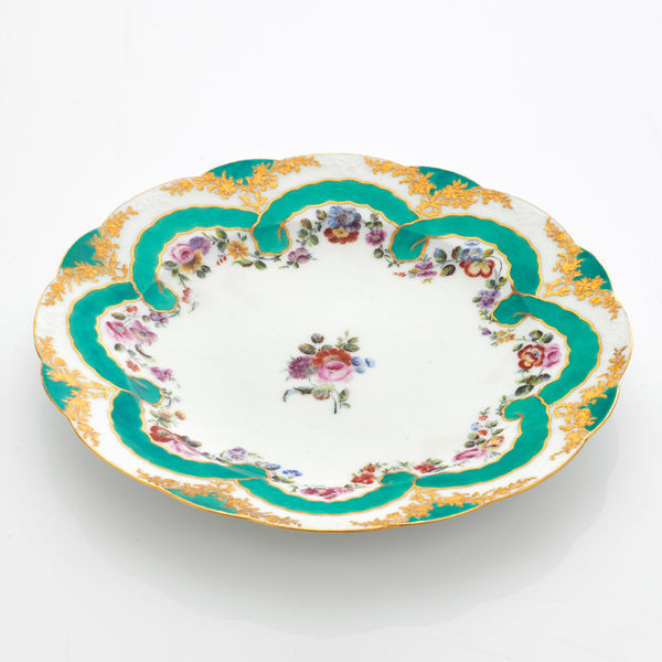 Sèvres Porcelain, A French 18th Century Sèvres Plate, 1758