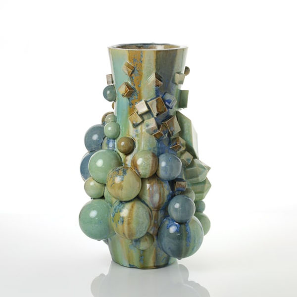 Kate Malone, A Bright Atomic Magma Spiral Vase, 2018