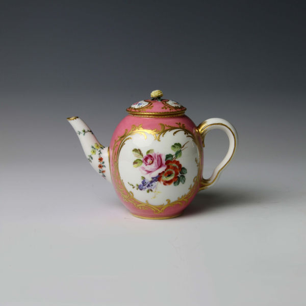 Sèvres Porcelain, A Sèvres Teapot and Cover, circa 1757-60