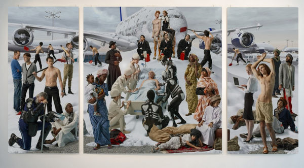 AES+F, Allegoria Sacra, Snow Elegy (triptych), 2013