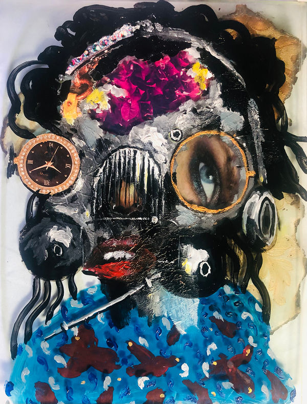 Sejiro Avoseh, Imaginative portrait 6 (Glass series), 2021