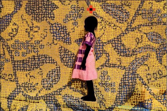 Saidou Dicko, Les tuyaux, princess, t feuilles Bleu, 2020