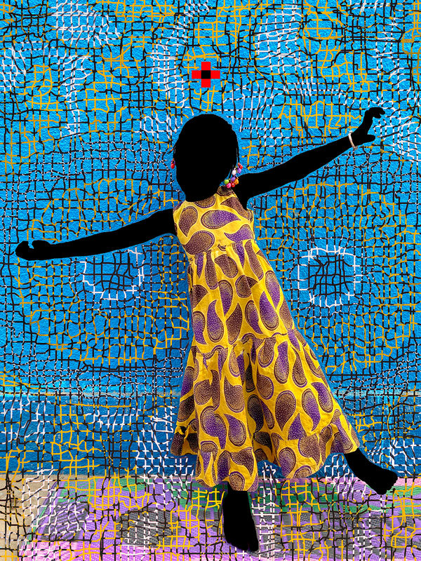 Saidou Dicko photograph. Burkinabè Artist. Contemporary African Art in Paris. AFIKARIS Gallery. Self-taught artist. Painted photography. Echoes to Peulh tradition. Figurative and poetic photography.