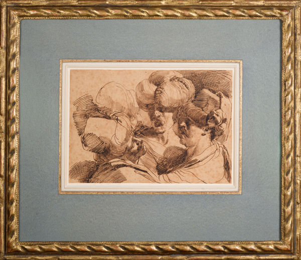 Mauro Gandolfi (Italian, 1764–1834), A sheet of head studies of orientals