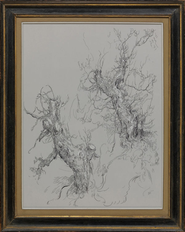 Glenn Brown, Drawing 5 (after Bloemaert), 2016