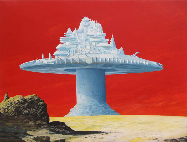Glenn Brown, The End (Painting for Ian Curtis) after Angus McKie (copied from the illustration 'Perry Rhodan 20Thrall of Hypno'), 1996