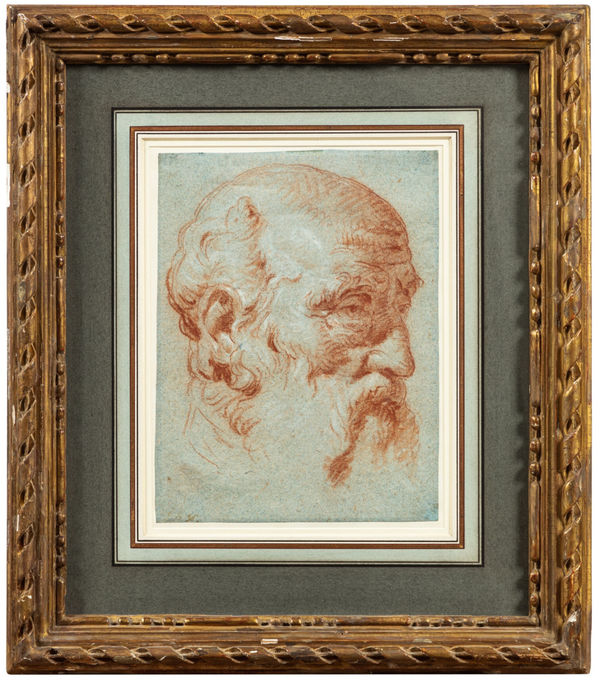 Giovanni Battista Tiepolo - Study of the Head of Giulio Contarini, seen from the left, after the bust by Alessandro Vittoria