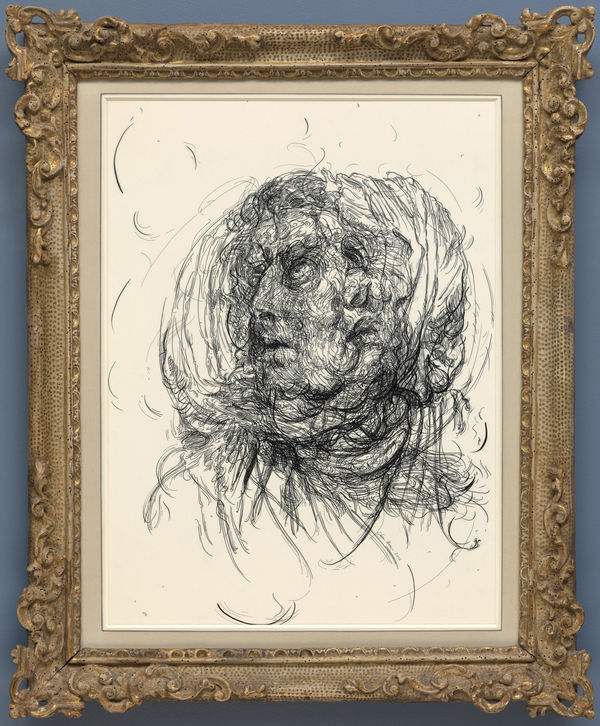 Glenn Brown, Drawing 7 (after Greuze/Greuze), 2016