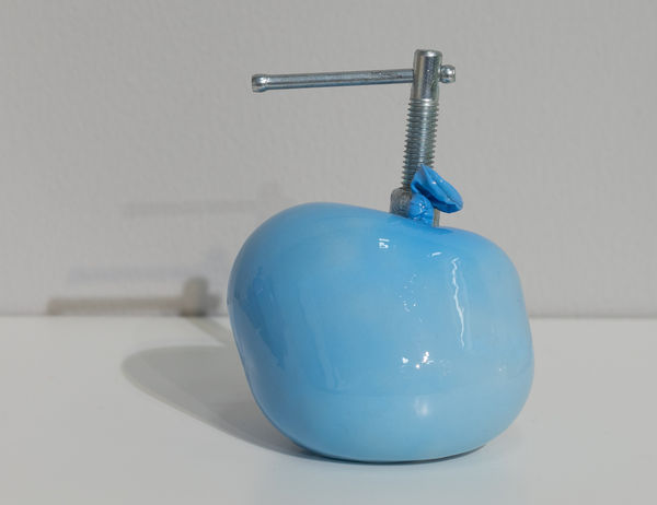 Sara Ahli, Clenched Balloon (Blue) , 2021