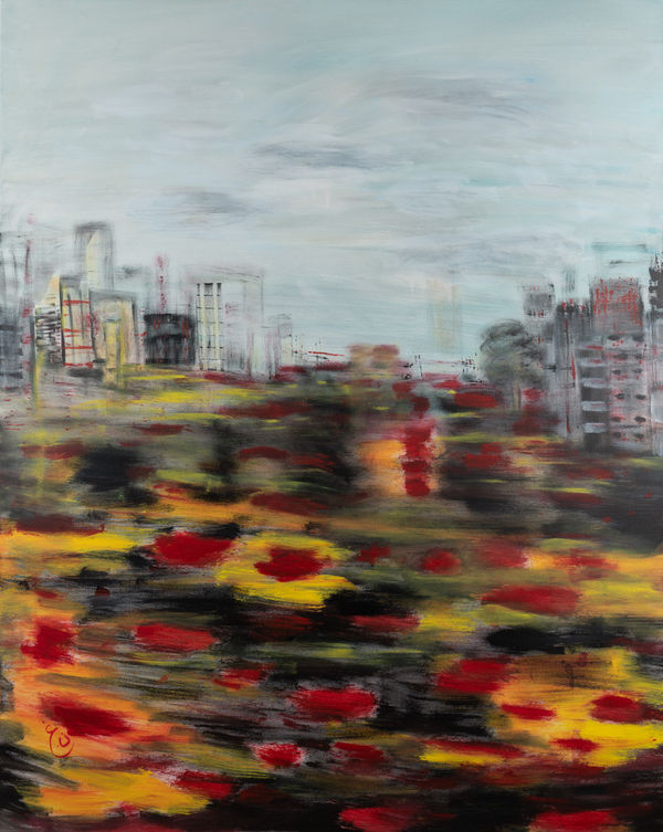 Nujoom Alghanem, The City in the Rain 1, 2023