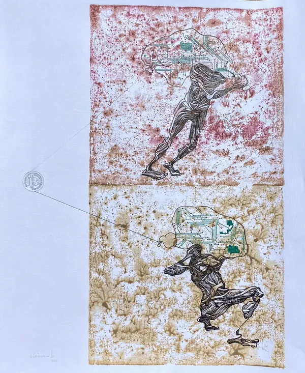 Maina Boniface, The Digital Walstreet I, 2022