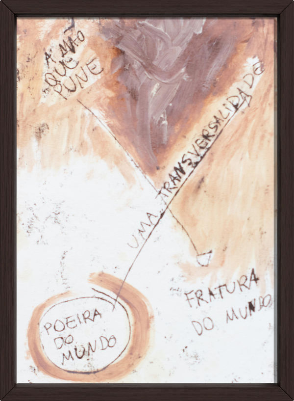 Ana Raylander Poeira do mundo - Série Trabalhos escolares, 2018/2024 Monotipia e tinta óleo sobre papel 29 x 21 cm (sem moldura)