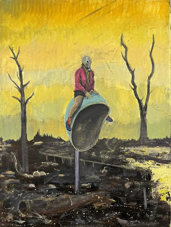 Mateus Moreira Soluço solitário, 2026 Óleo sobre tela 40 x 30 cm