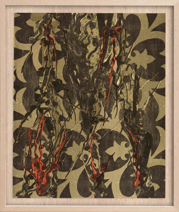 Liliane Dardot e Marcelo Silveira da Catemba, 1986/2025 litografia e colagem 57 x 46,8 cm (sem moldura) 70 x 60 cm (com moldura)