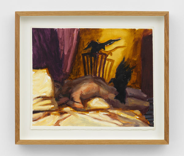 Hugh Steers Crows, 1988 Oil on paper 11 1/8 x 13 1/4 in 28.3 x 33.7 cm