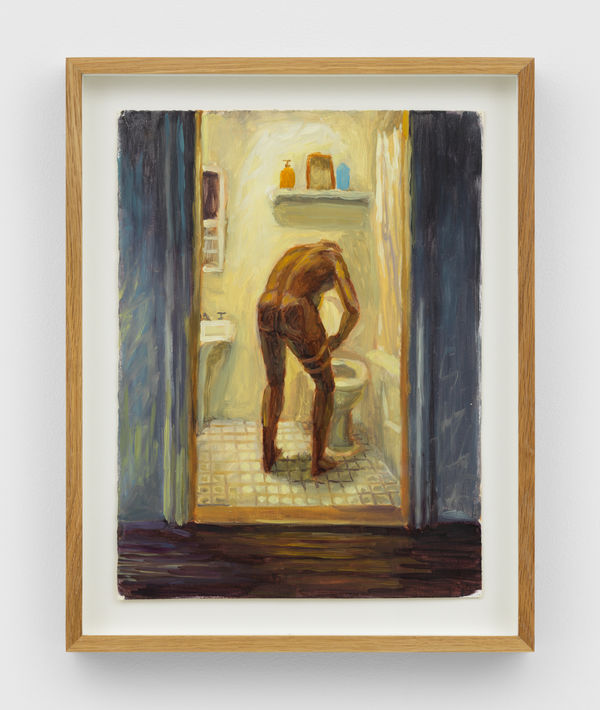 Hugh Steers Straps, 1993 Oil on paper 15 x 11 1/8 in 38.1 x 28.42 cm