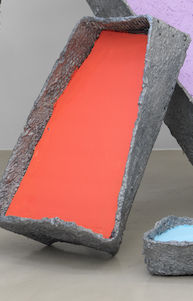 Kianja Strobert 46, 2021 Metal lathe, papier mâché, acrylic paint, and paper Approx 21 1/8 x 17 1/4 x 7 3/4 in (53.7 x 43.8 x 19.7 cm)