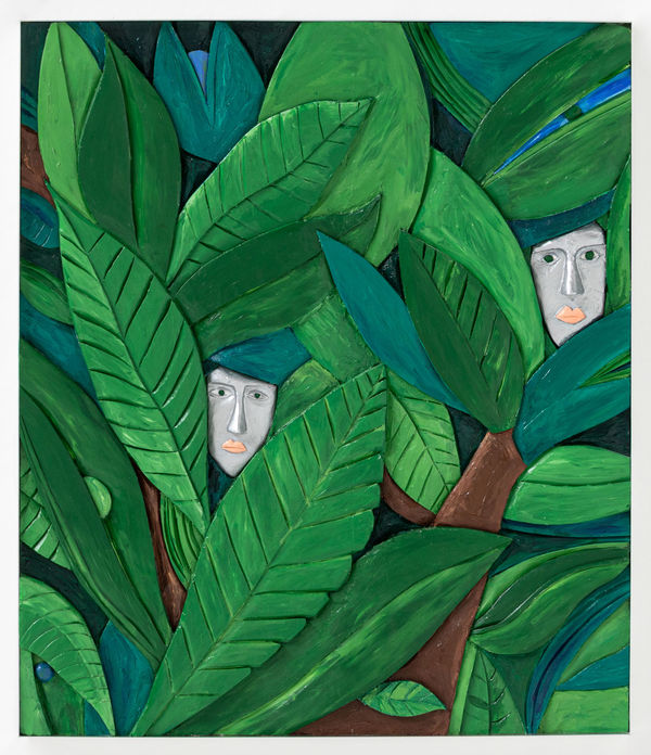 Victor Delestre, Two looking heads, 2022