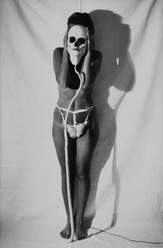 Birgit Jürgenssen, Untitled (from the series 'Totentanz mit Mädchen / Death Dance with Maiden'), 1979